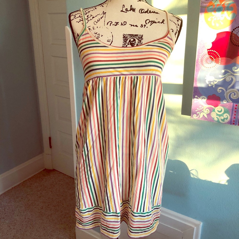 Striped mini dress with pockets size S
